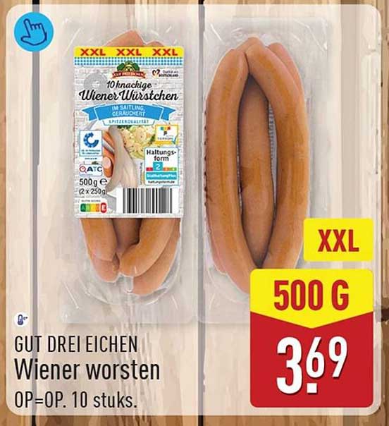 GUT DREI EICHEN Wiener worsten XXL 500 g