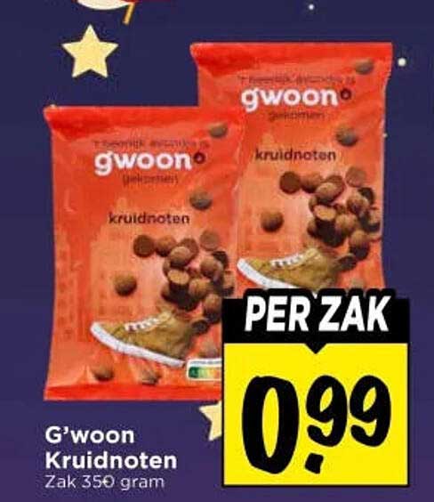 G'woon Kruidnoten Zak 350 gram