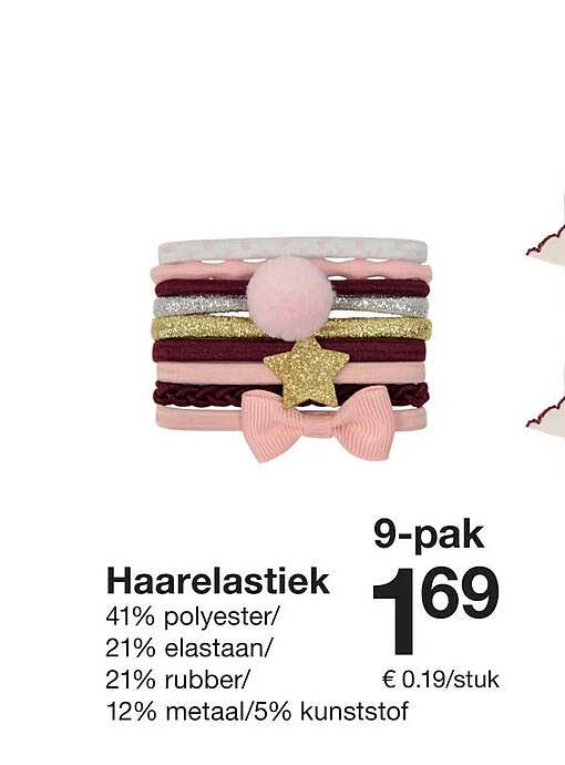 Haarelastiek 9-pak