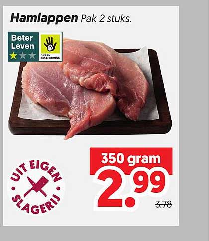 Hamlappen Pak 2 stuks.