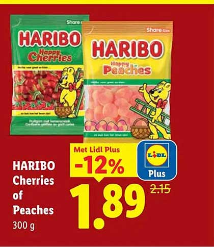 HARIBO Cherries of Peaches 300 g