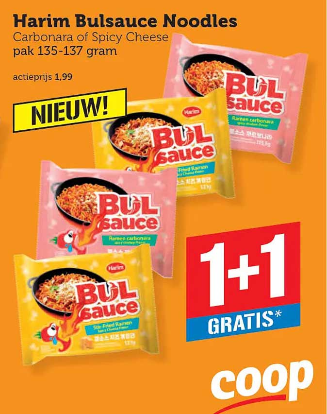 Harim Bulsauce Noodles Carbonara of Spicy Cheese pak 135-137 gram 1+1 gratis