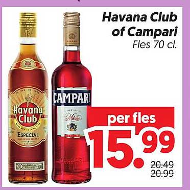 Havana Club of Campari Fles 70 cl.
