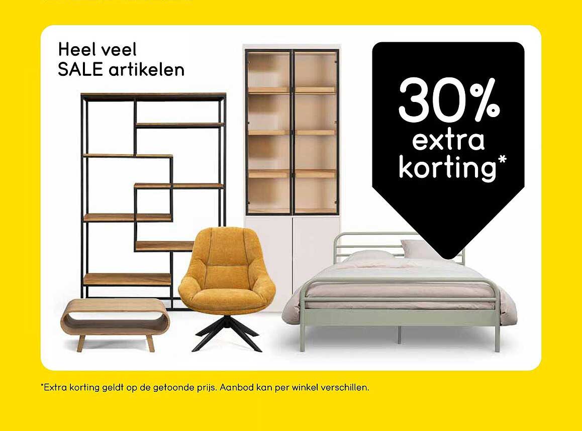 Heel veel SALE artikelen 30% extra korting*
