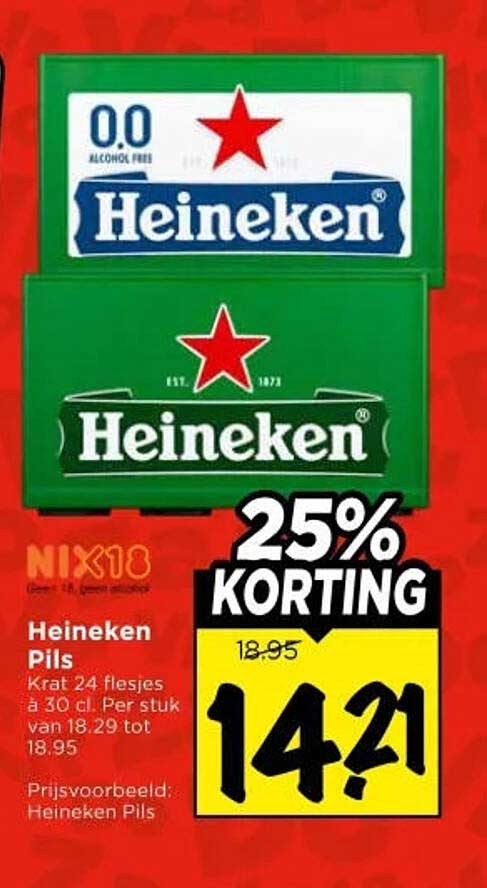 Heineken Pils 25% KORTING