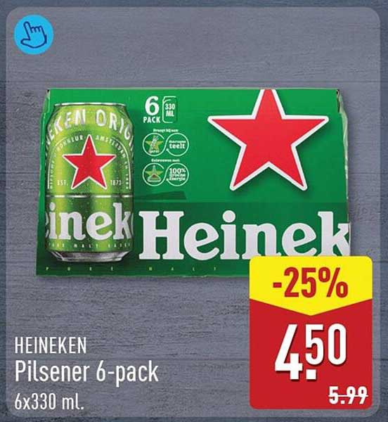 HEINEKEN Pilsener 6-pack 6x330 ml -25%