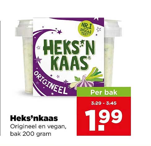 Heks'nkaas Origineel en vegan, bak 200 gram