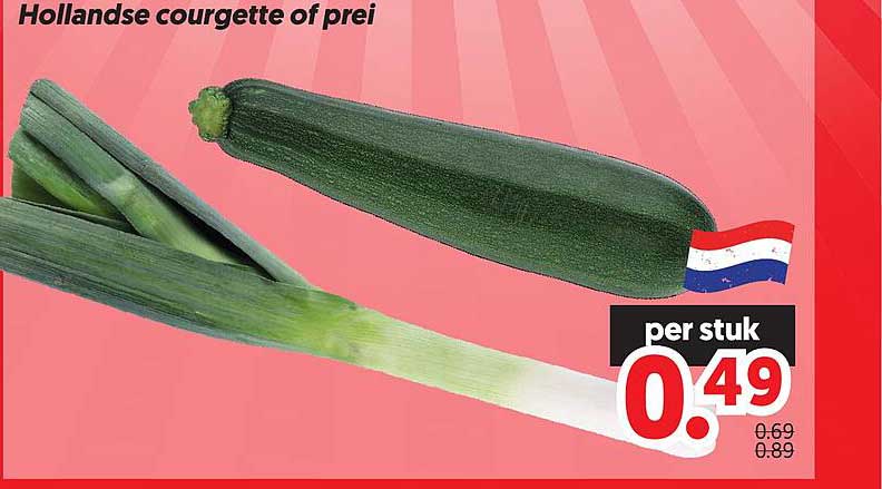 Hollandse courgette of prei