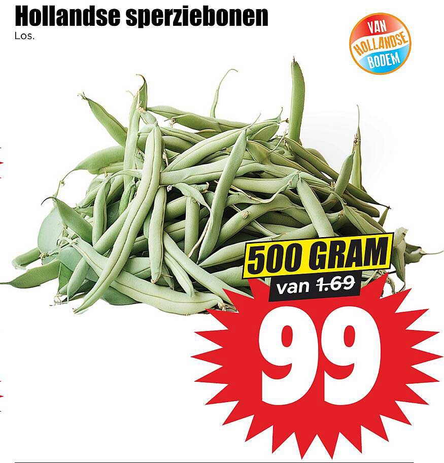 Hollandse sperziebonen Los. 500 GRAM