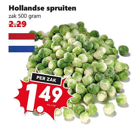Hollandse spruiten zak 500 gram