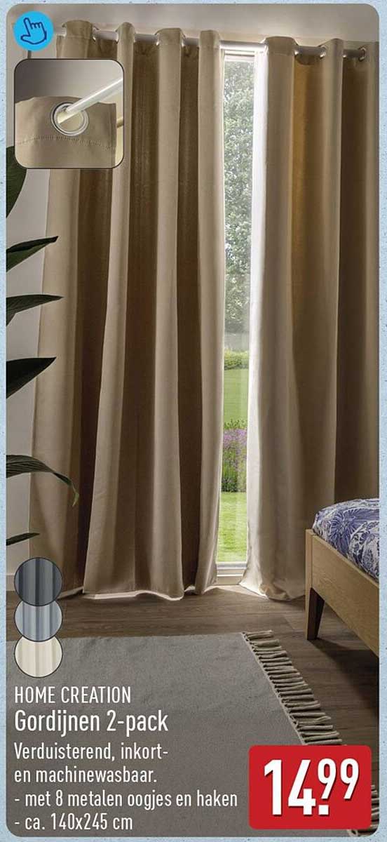 HOME CREATION Gordijnen 2-pack