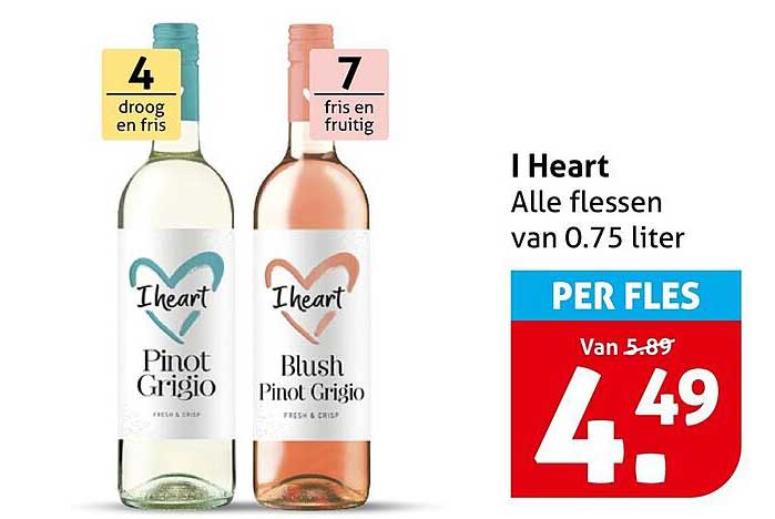 I Heart Alle flessen van 0.75 liter PER FLES