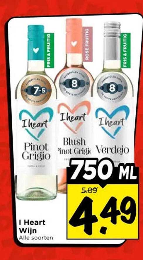 I Heart Wijn Alle soorten 750 ML
