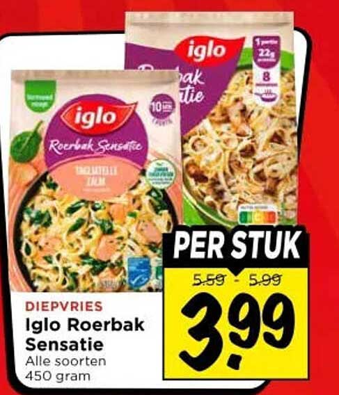 Iglo Roerbak Sensatie Alle soorten 450 gram PER STUK