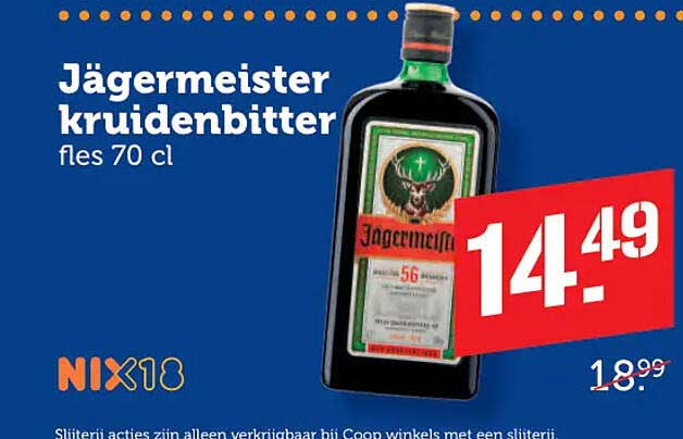 Jägermeister kruidenbitter fles 70 cl
