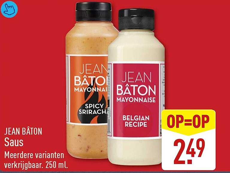 JEAN BÂTON Saus Meerdere varianten verkrijgbaar. 250 mL. OP=OP