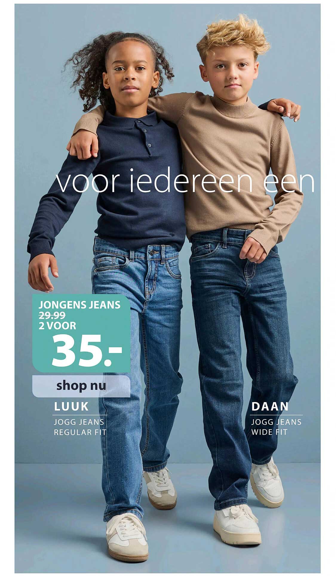 JONGENS JEANS 2 VOOR 35.-
