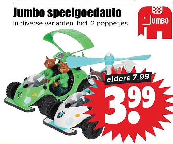 Jumbo speelgoedauto