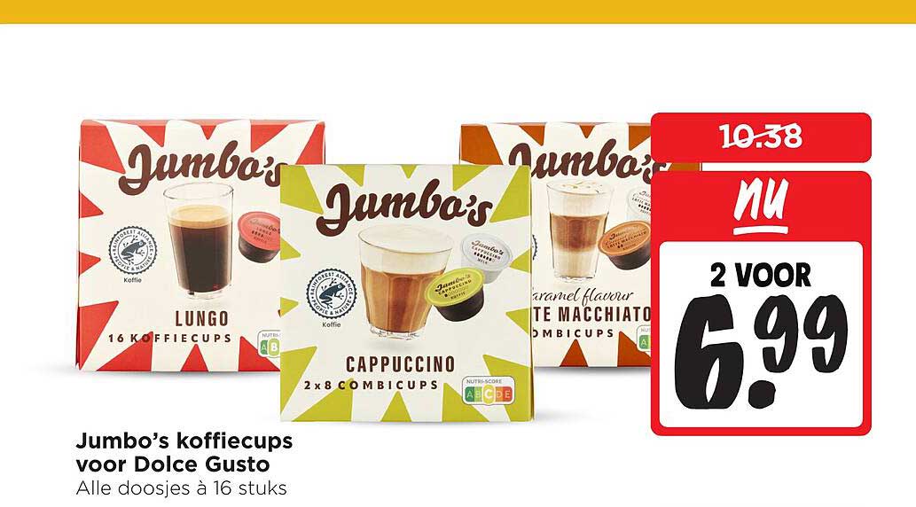 Jumbo’s koffiecups voor Dolce Gusto