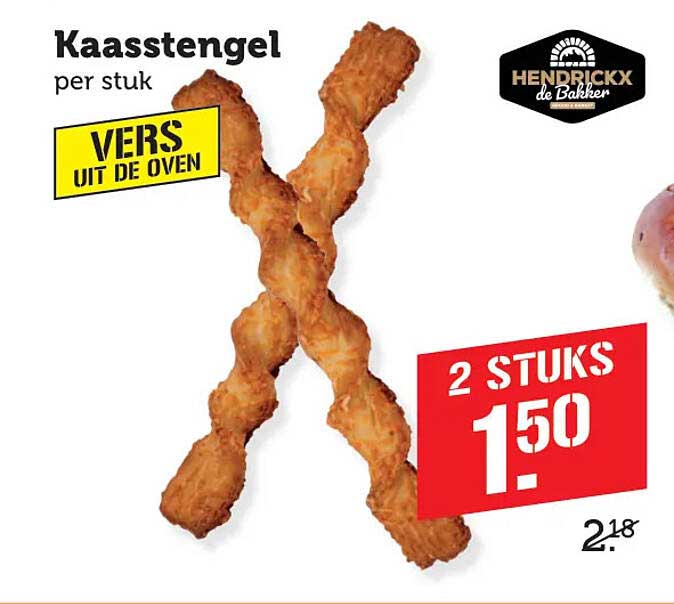 Kaasstengel per stuk VERS UIT DE OVEN 2 STUKS