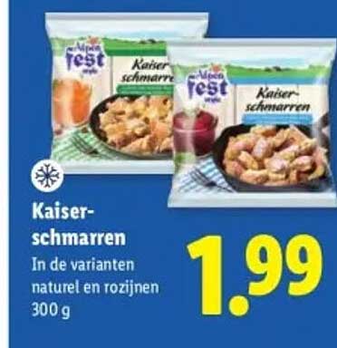Kaiser-schmarren In de varianten naturel en rozijnen 300 g