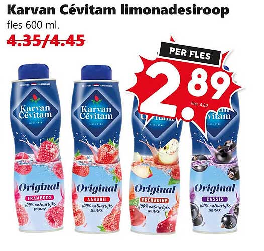 Karvan Cévitam limonadesiroop fles 600 ml