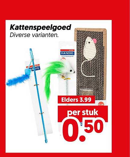 Kattenspeelgoed Diverse varianten. per stuk 0.50