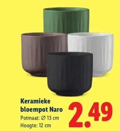 Keramieke bloempot Naro