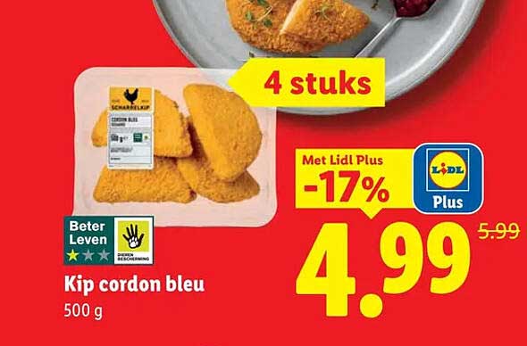 Kip cordon bleu 500 g