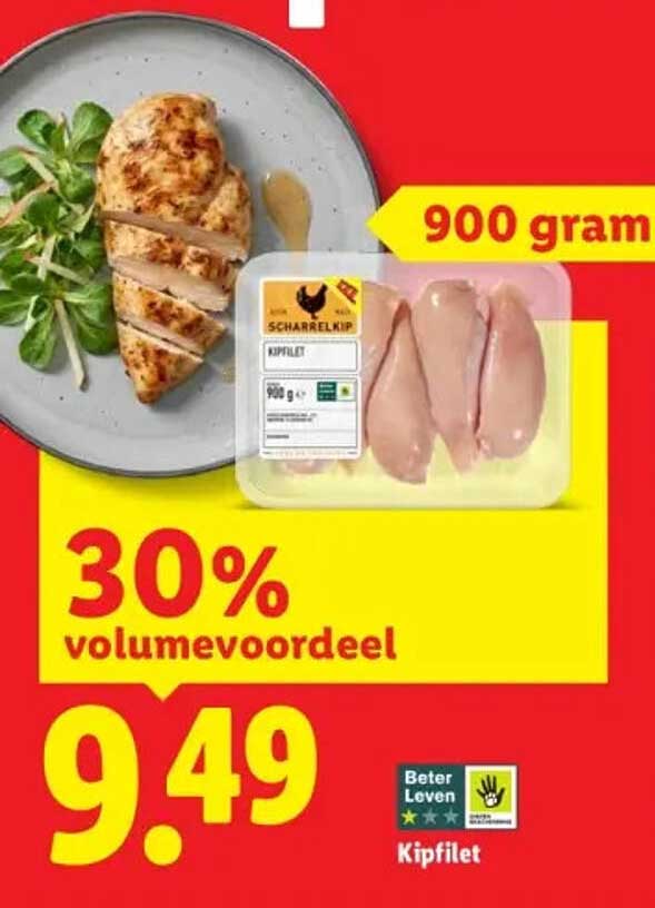 Kipfilet 900 gram 30% volumevoordeel