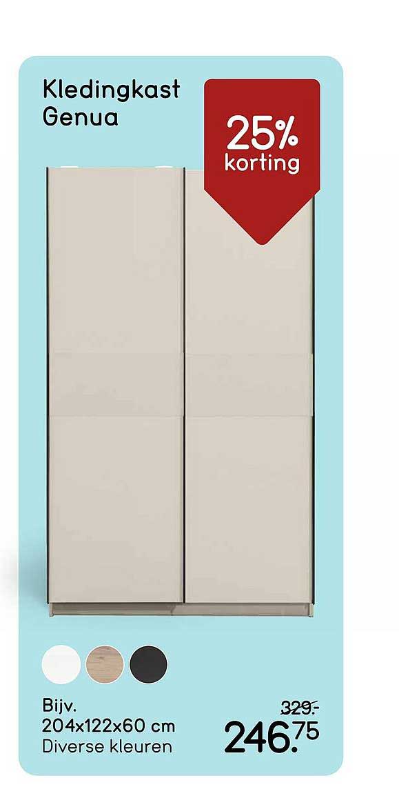 Kledingkast Genua 25% korting