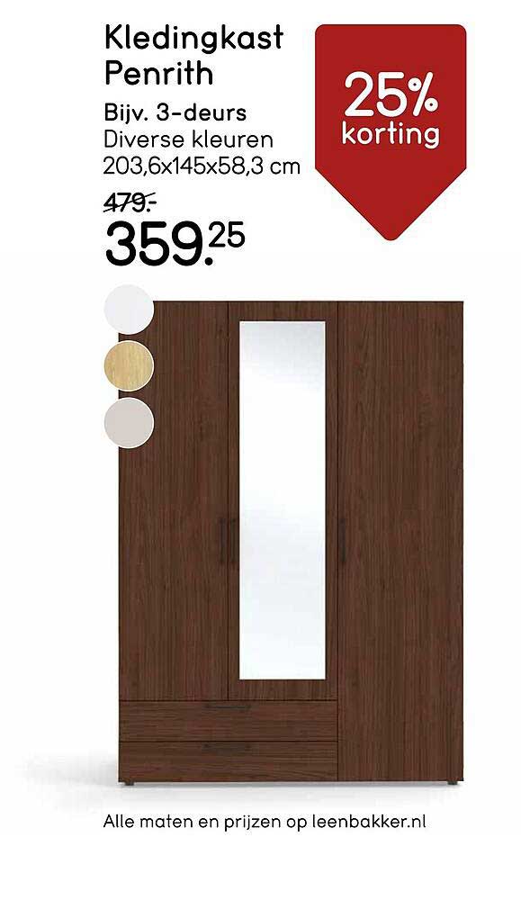 Kledingkast Penrith 25% korting