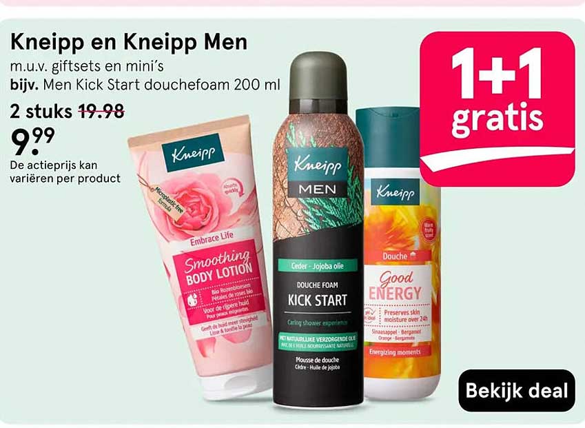 Kneipp en Kneipp Men 1+1 gratis