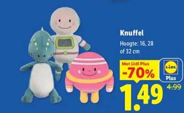 Knuffel Hoogte: 16, 28 of 32 cm Met Lidl Plus -70%