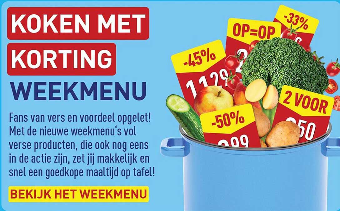 KOKEN MET KORTING WEEKMENU