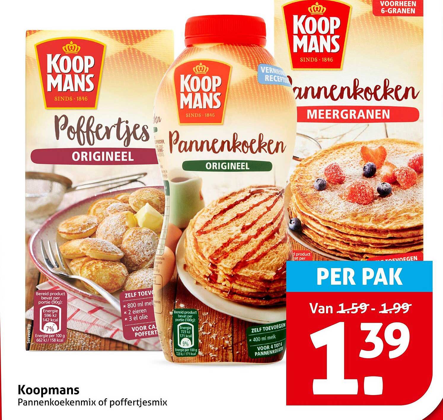 Koopmans Pannenkoekenmix of poffertjesmix