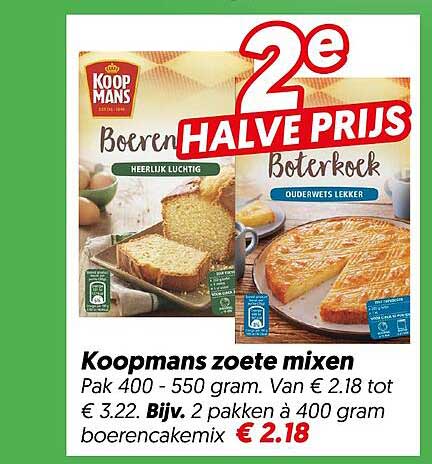 Koopmans zoete mixen 2e halve prijs