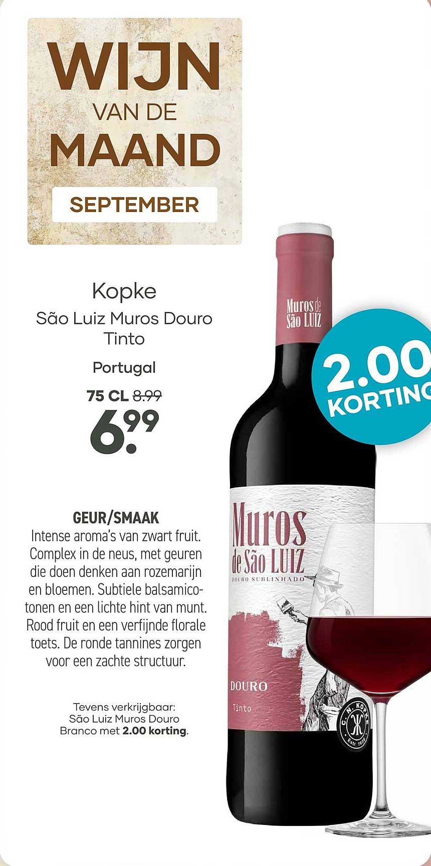 Kopke São Luiz Muros Douro Tinto Portugal 75 CL 2.00 korting