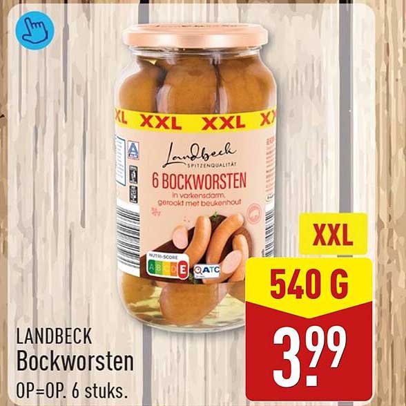 LANDBECK Bockworsten OP=OP, 6 stuks. XXL 540 G
