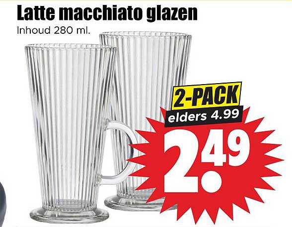Latte macchiato glazen 2-PACK elders 4.99