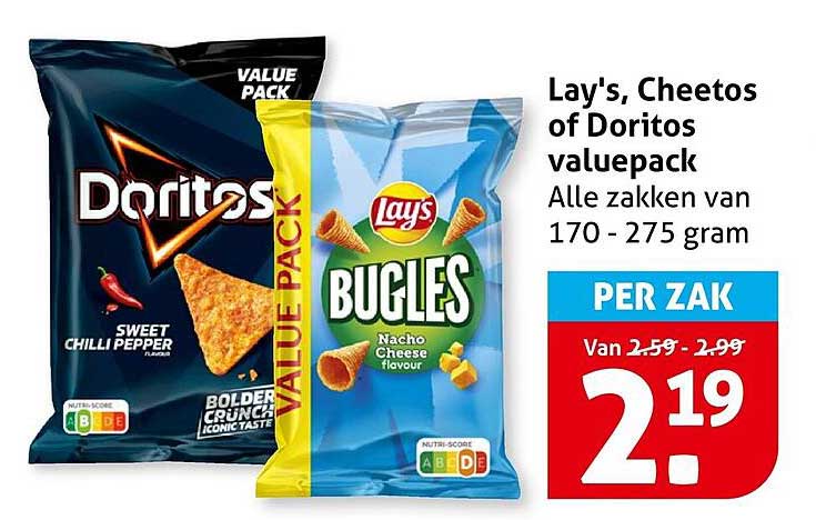 Lay's, Cheetos of Doritos valuepack