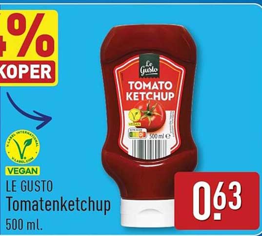 Le Gusto Tomatenketchup 500 ml.