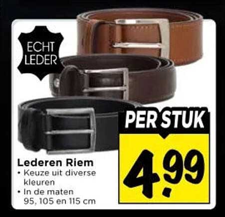 Lederen Riem PER STUK