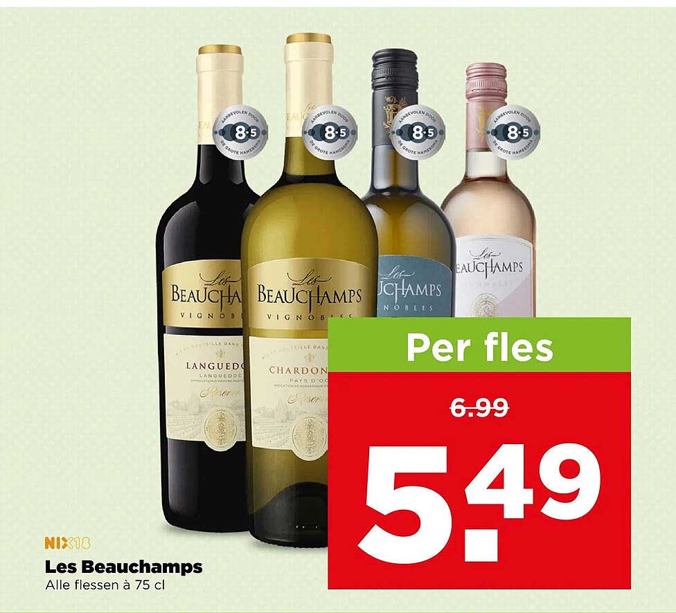 Les Beauchamps Alle flessen à 75 cl