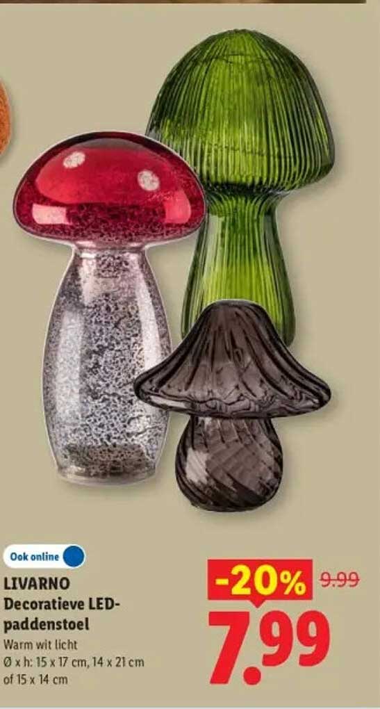 LIVARNO Decoratieve LED-paddenstoel -20%