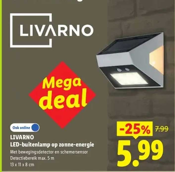 LIVARNO LED-buitenlamp op zonne-energie -25%