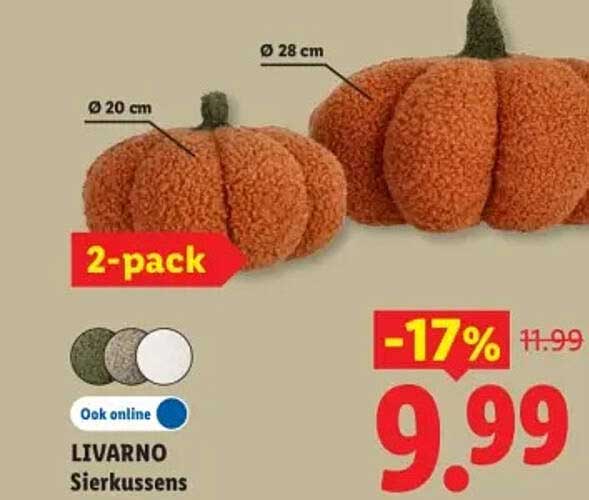 LIVARNO Sierkussens 2-pack -17%