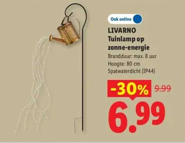 LIVARNO Tuinlamp op zonne-energie -30%