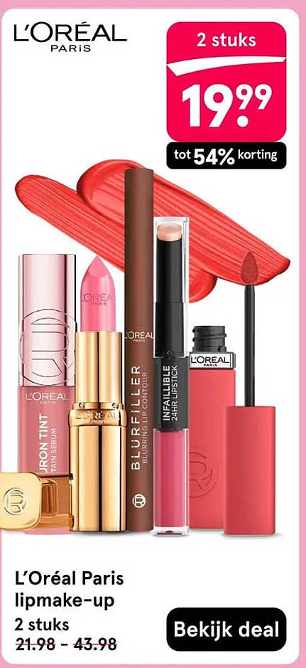 L'Oréal Paris lipmake-up 2 stuks