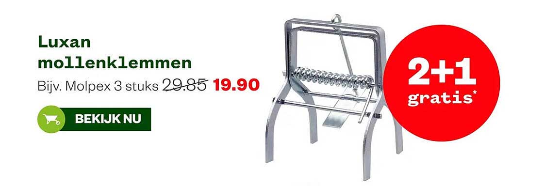 Luxan mollenklemmen 2+1 gratis